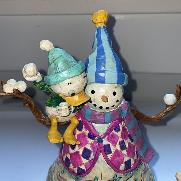 New in Box Jim Shore Disney Traditions Country Christmas Fun Snowman Figurine - Picture 2 of 10